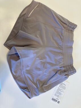 lululemon athletica Hotty Hot HR 4" Lined Shorts in Mauve Taupe